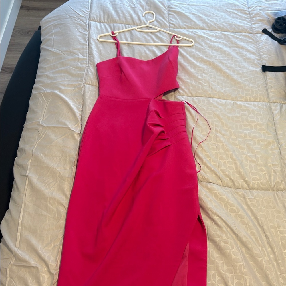Likely Fuchsia Cut-Out Midi Dress